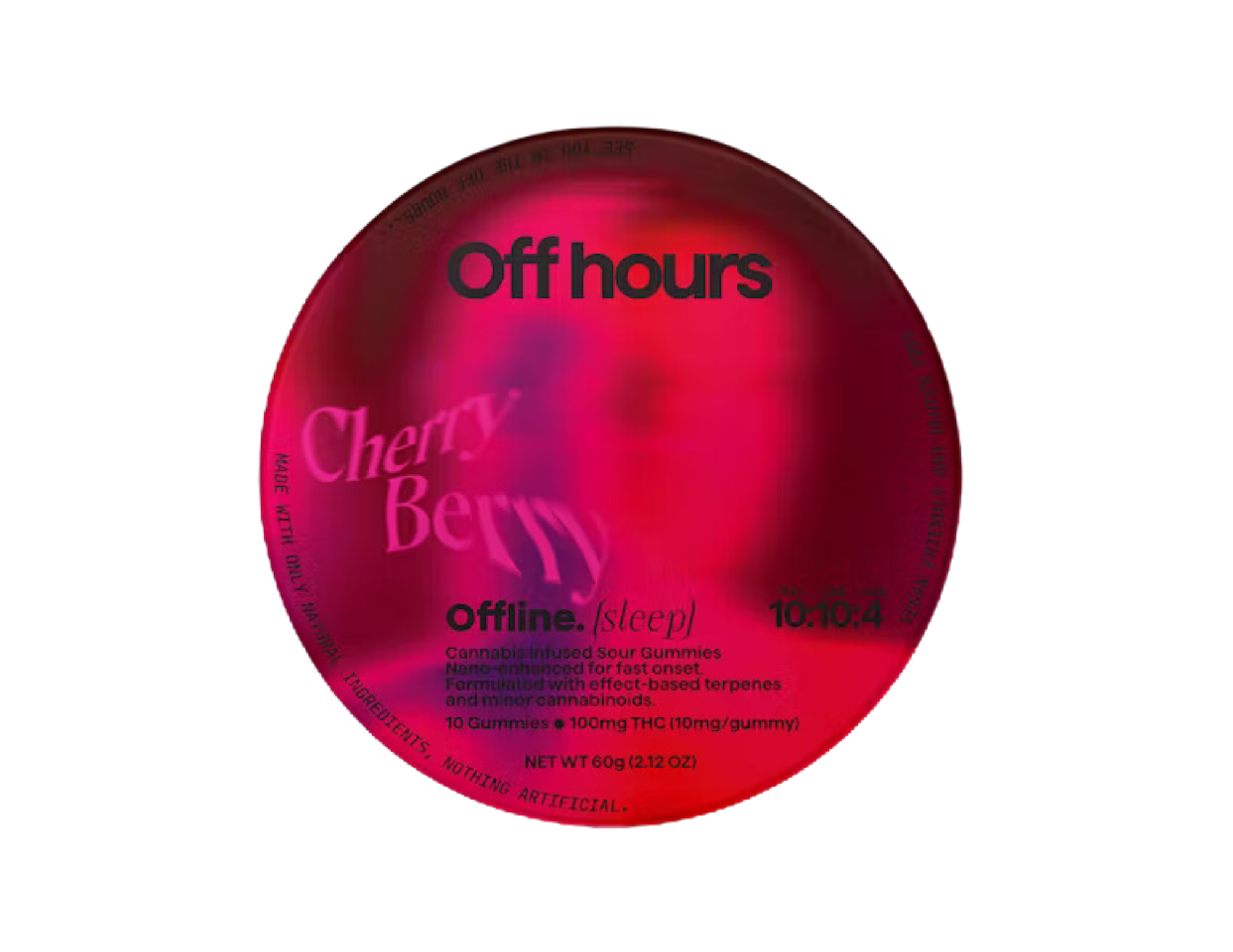 Photograph of Product: Off Hours - Cherry Berry Offline Gummies 10pk - 100mg