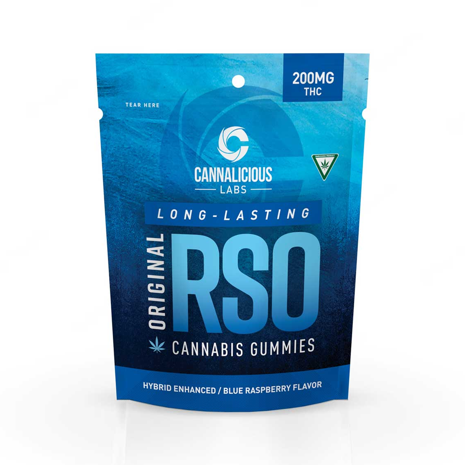 Photograph of product: Original Blue Raspberry RSO Gummies 10-Pack