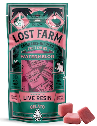 Photograph of product: Lost Farm | Watermelon Gelato Chews | 100mg