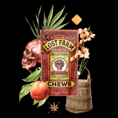 Photograph of product: Grilled Peach | Fruit Chews | Live Resin | 10pk | 100mg