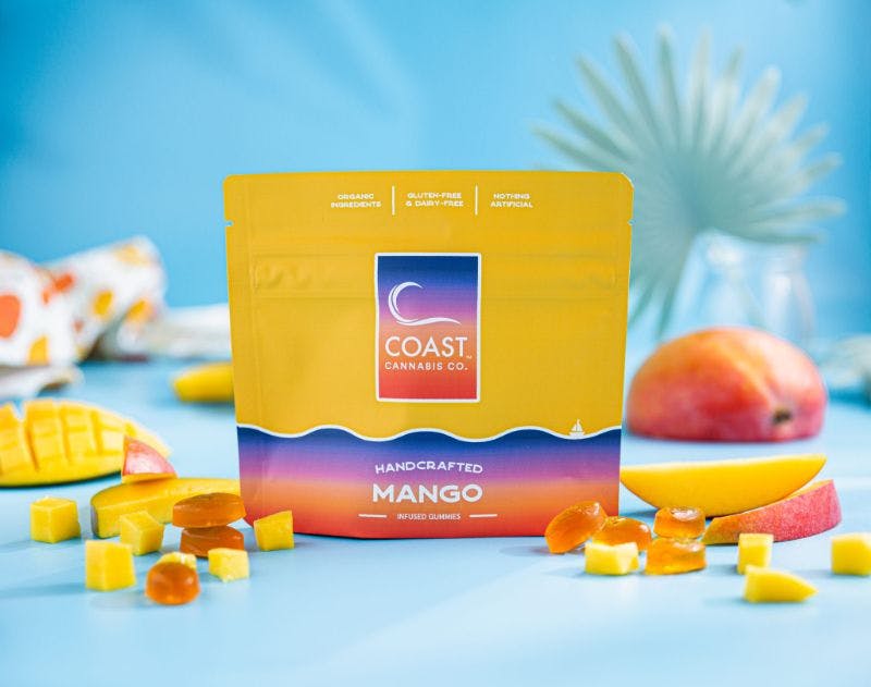 Photograph of product: Coast Oui'd Co. Mango Gummy (Happy) 100mg