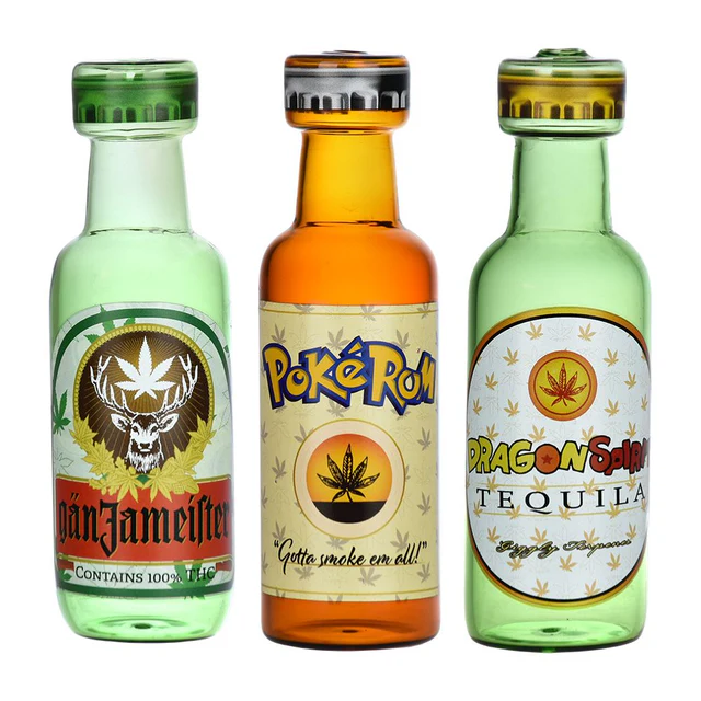 Photograph of product: Dabitized Liquid Shot Glass Hand Pipe - 4.5" Various