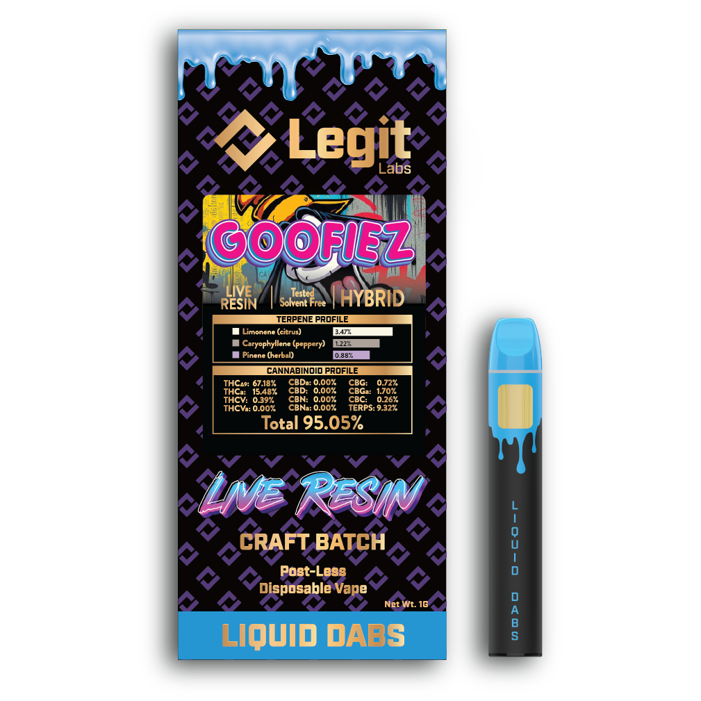 Photograph of product: Legit Labs - Goofiez Live Resin Disposable 1g