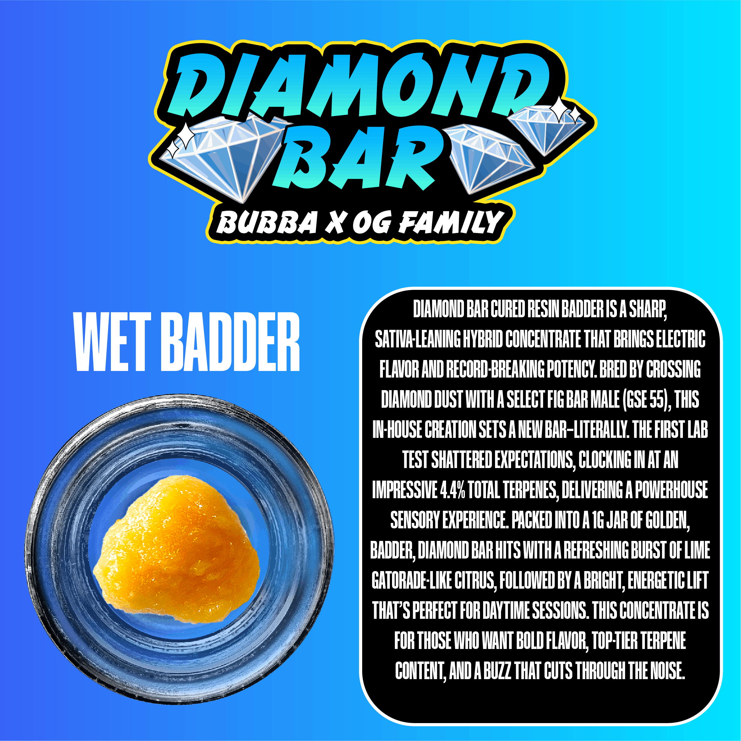 Photograph of product: LOCALS ONLY | DIAMOND BAR WET BADDER  1G