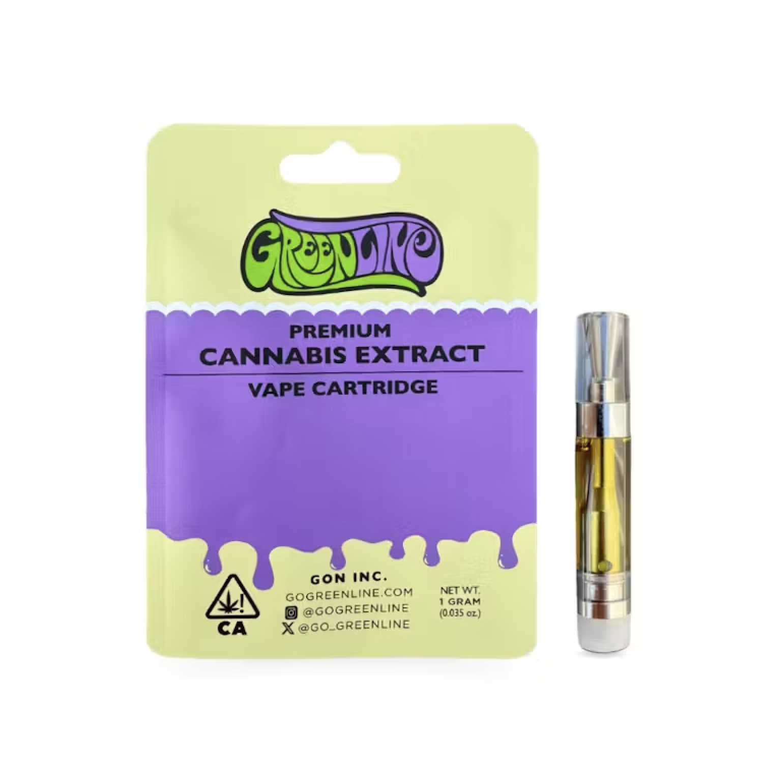 Photograph of product: Greenline Distillate Cart 1g - Grand Daddy Purple (I)