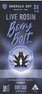 Photograph of product: Berry Bolt [I] - 100MG Live Rosin Gummy Single