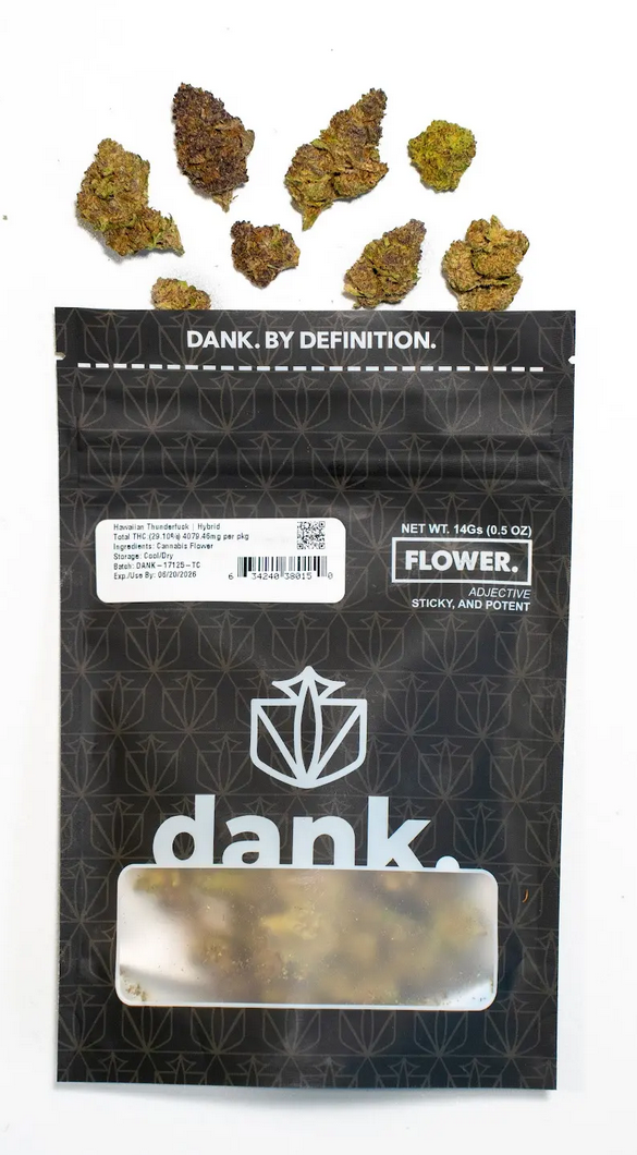 Photograph of product: Hawaiian Thunderfuck Sungrown Flower | Hybrid | Dank - 14g