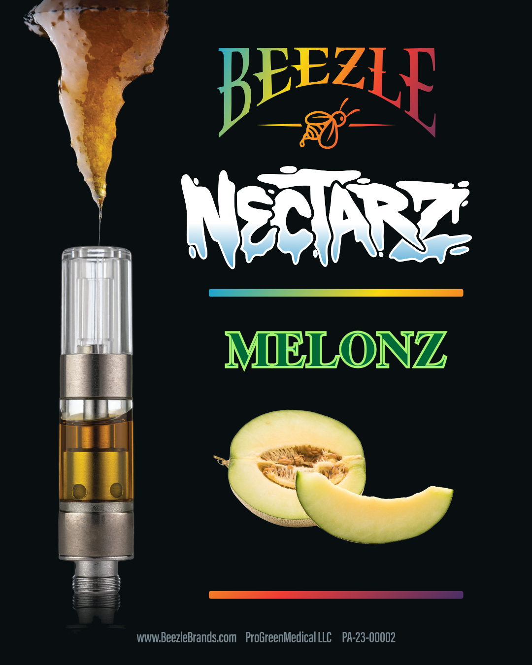 Photograph of product: Beezle | Nectarz Vape Cartridge | Melonz | 500mg