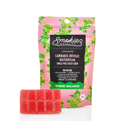 Photograph of product: SMOKIEZ - SINGLE WATERMELON CHEW (1PK) (100MG) (H)