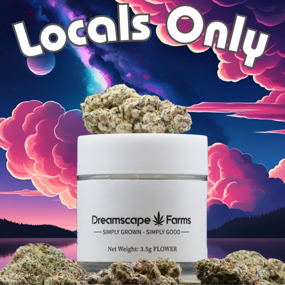 Photograph of product: Locals Only - Prepackaged Flower - AU Dreamscape - 28g