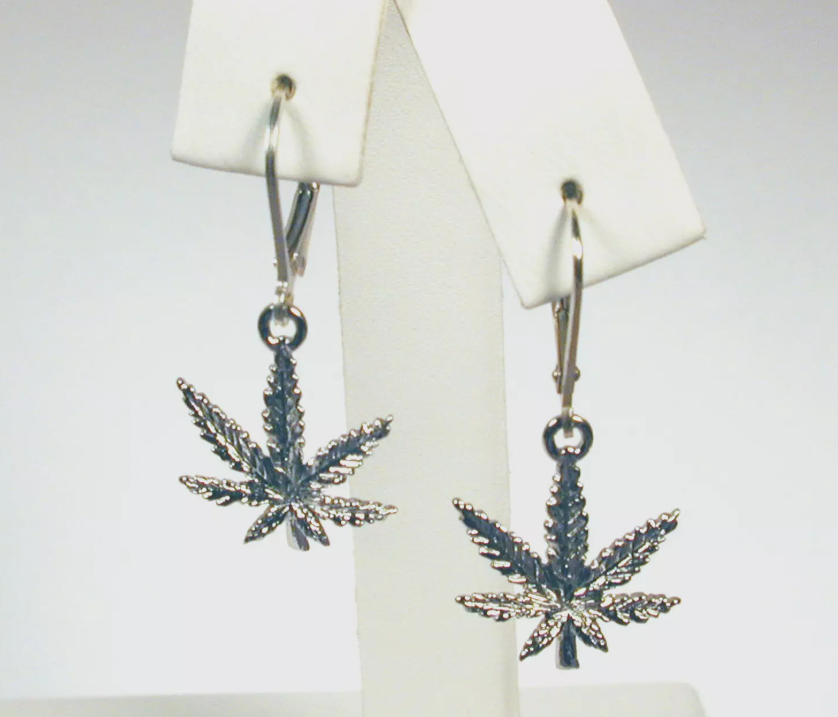 Photograph of product: Oui'd Leaf Earrings |  Sterling Silver w/ Leverback