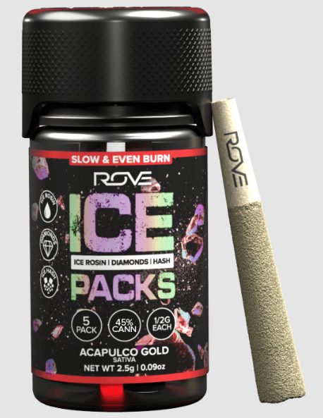 Photograph of product: Acapulco Gold- Infused Pre-Rolls - 5 Pack