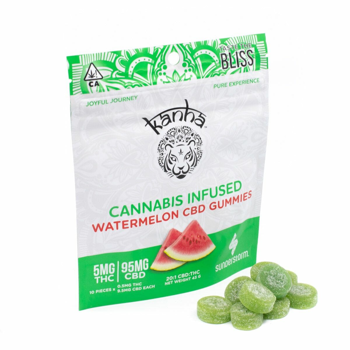 Photograph of product: WATERMELON 20:1 CBD GUMMIES