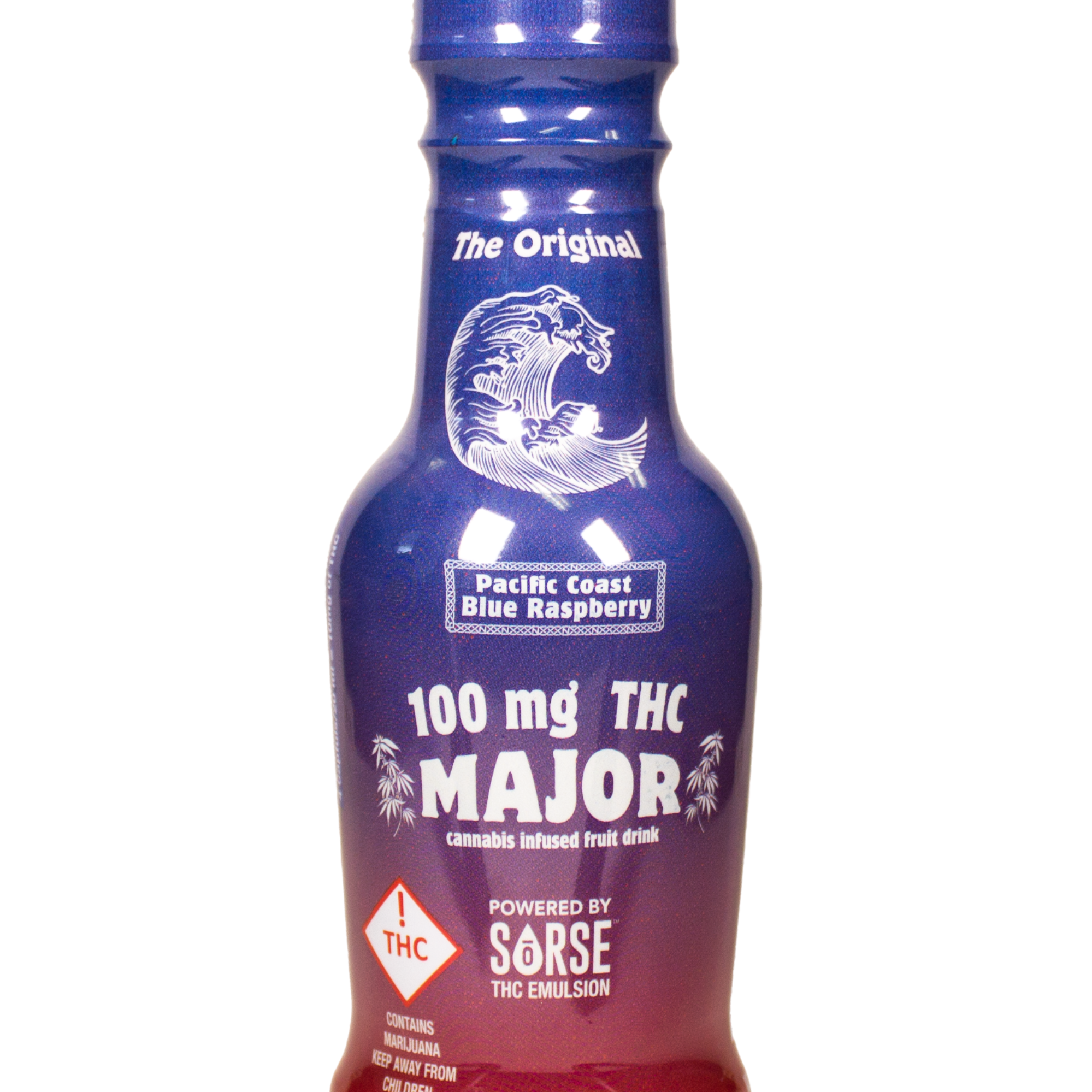 Photograph of product: Pacific Coast Blue Raspberry (H) - 100mg Drink - Major
