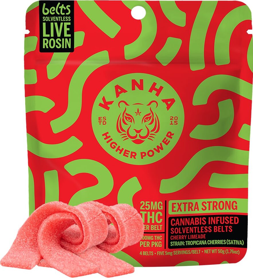 Photograph of product: Cherry Limeade Rosin Belts - 100mg
