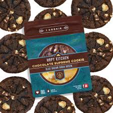 Photograph of product: HAPY KITCHEN | COOKIE | CHOCOLATE SUPREME W/ BLUE DREAM au chocolat ROSIN | 100MG