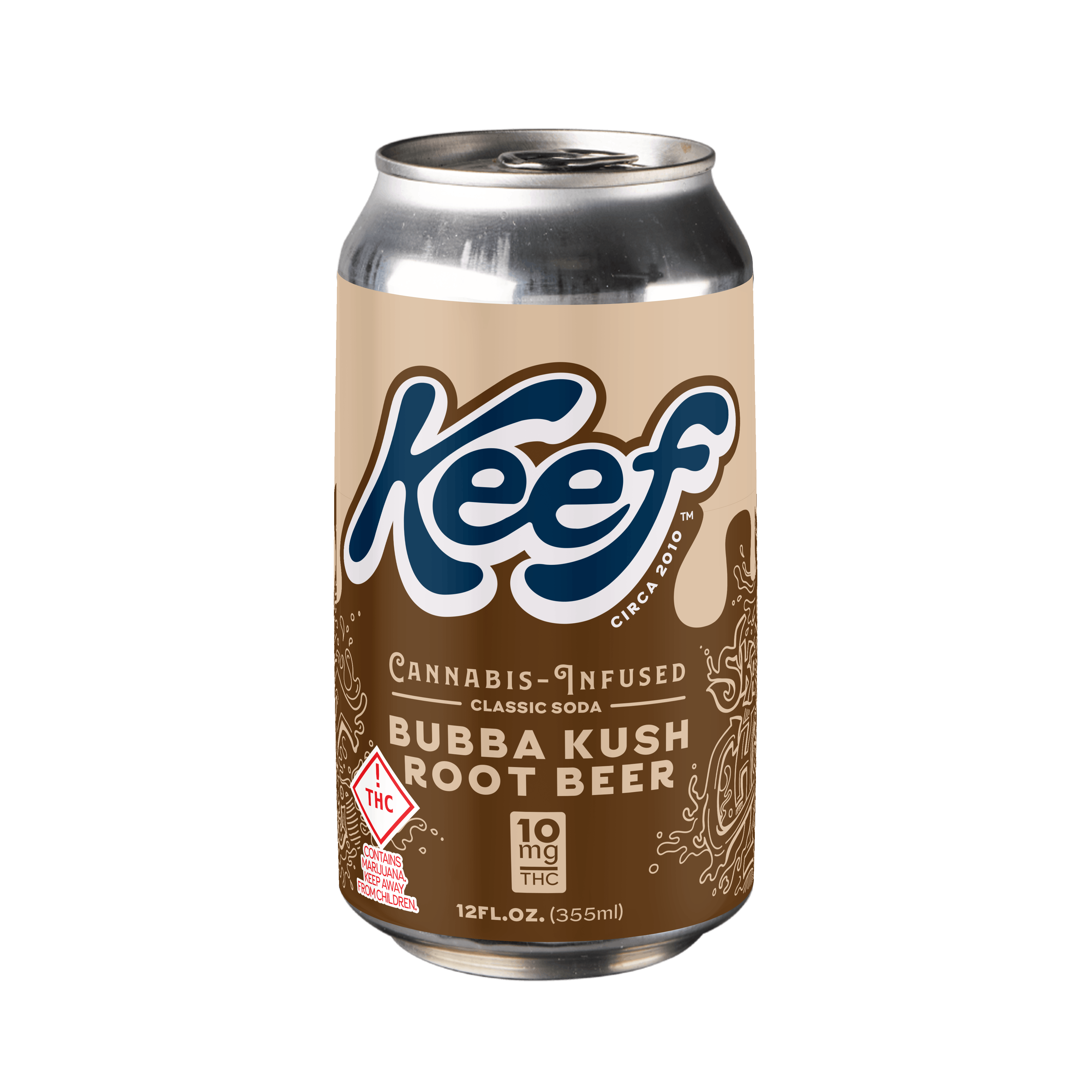 Photograph of Product: 10mg Bubba Kush Root Beer Classic Soda