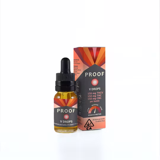 Photograph of product: Proof - 150mg 1:1:1 TH-oui:CBG:TH-ouiV Tincture 15ml - V Drops