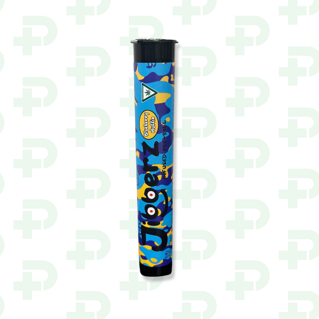 Photograph of product: Jibberz Infused Preroll - Blueberry Muffin