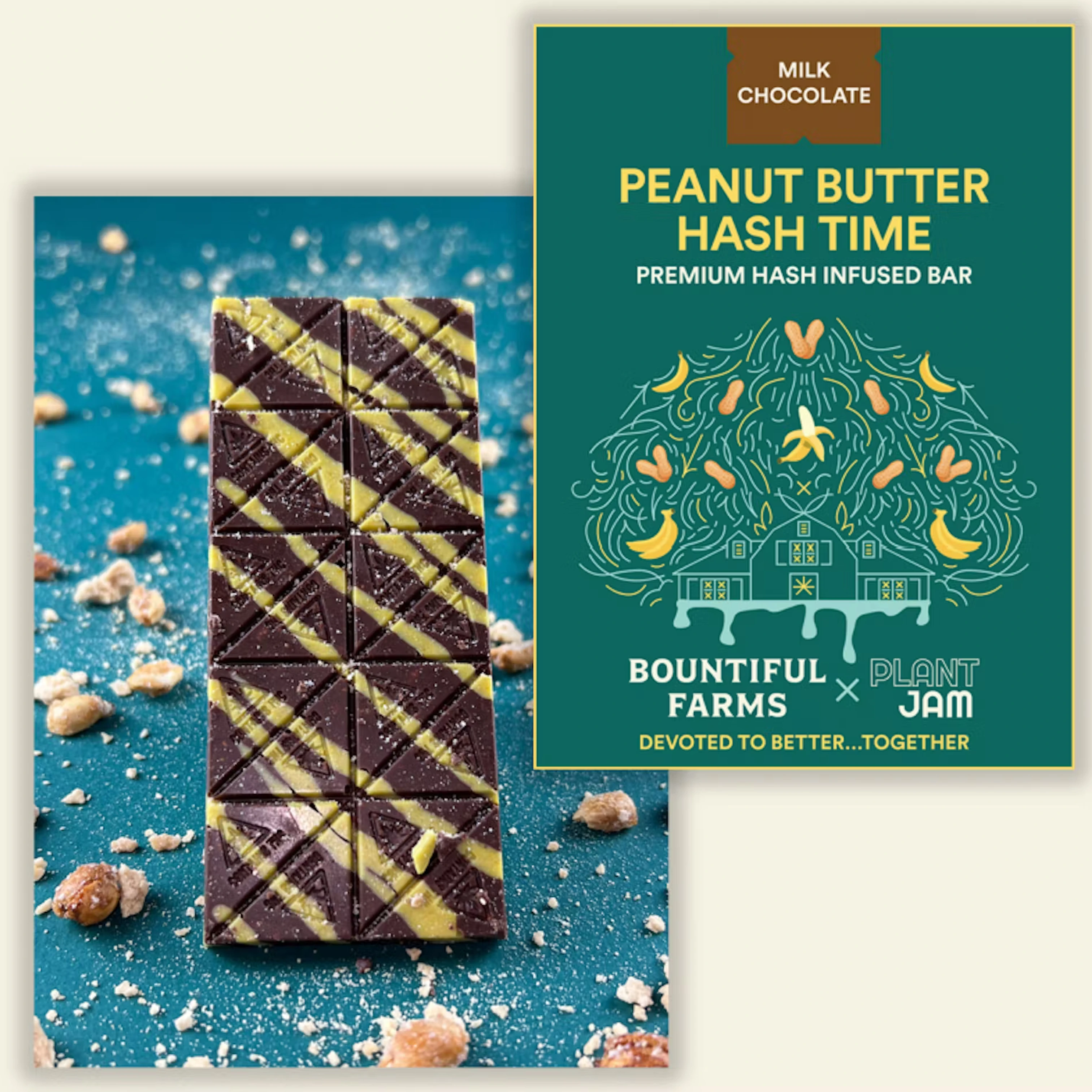 Photograph of product: Peanut Butter au chocolat Time Milk Chocolate Bar | TAX INCLUDED