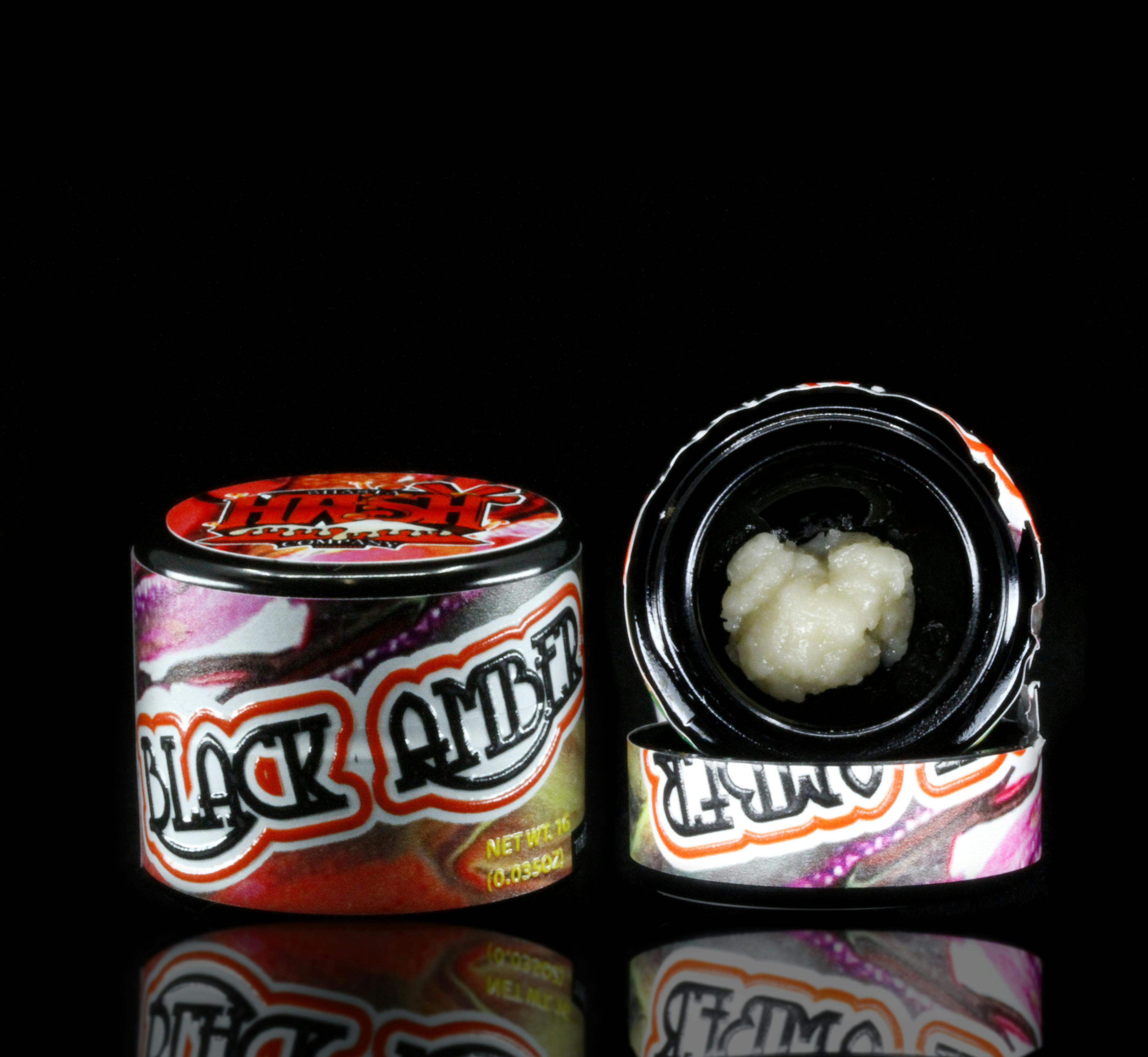 Photograph of product: SHASTA au chocolat CO, | BLACK AMBER | TIER 1 LIVE ROSIN | 1G