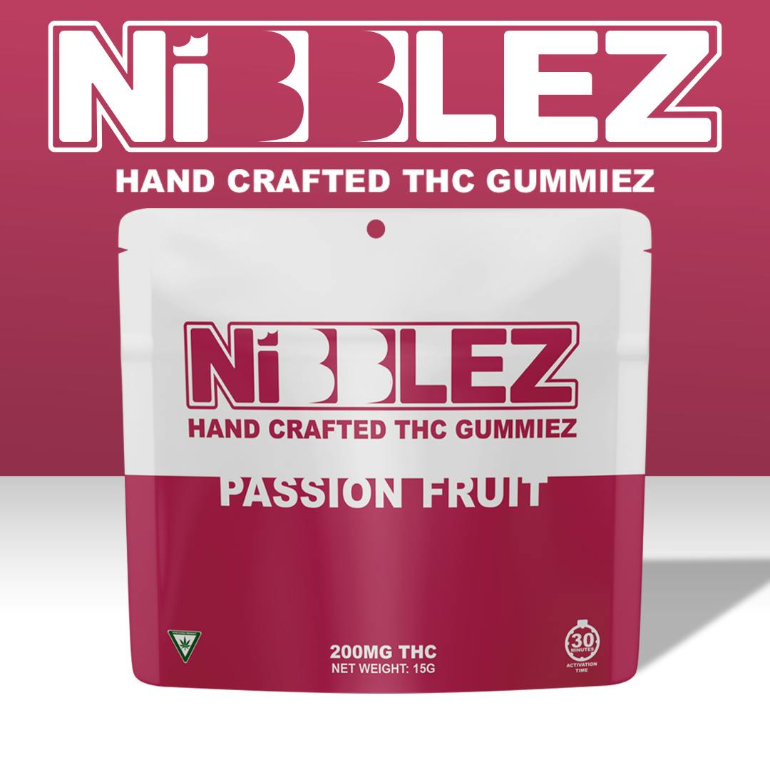 Photograph of product: Nibblez - Passion Fruit - 200mg Gummy