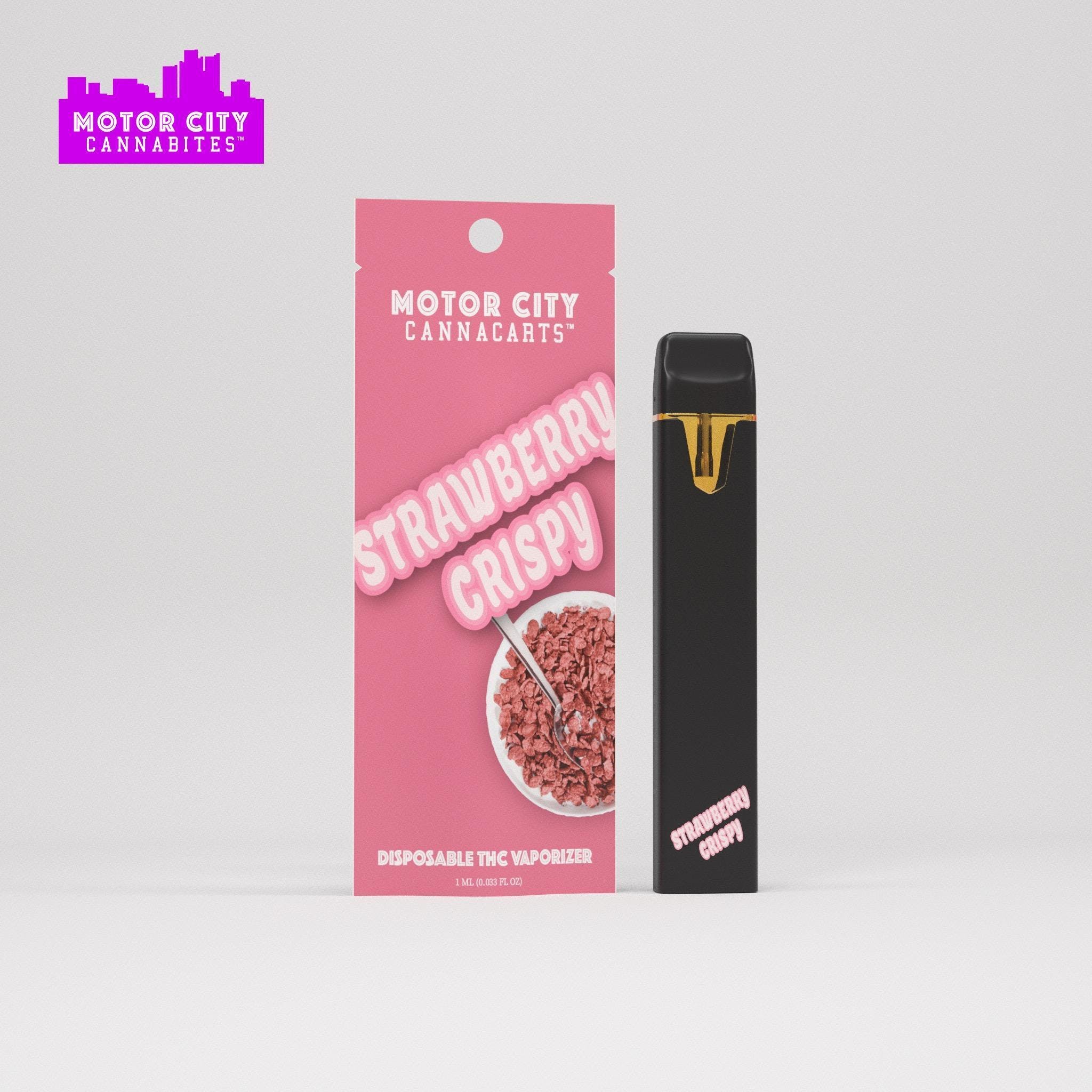 Photograph of product: Motor City Disposables 1g Strawberry Crispy