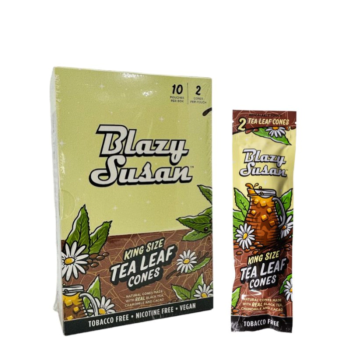 Photograph of product: Blazy Susan | Black Tea - Tea Leaf Cones 2pk King Size