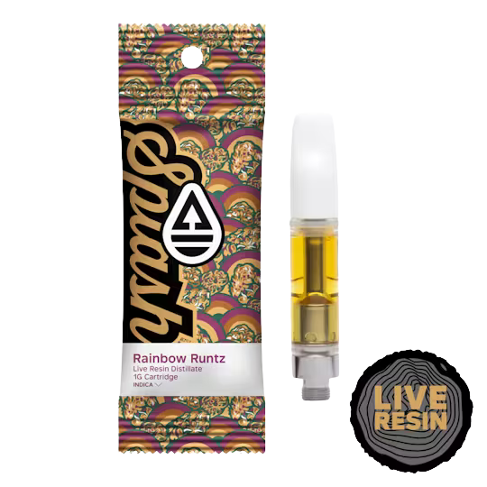 Photograph of product: Rainbow Runtz 1G Splash Live Resin 510 Pen By Fresh Coast