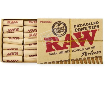 Photograph of product: RAW Tips Prerolled Cone Perfecto Single Packs