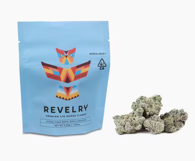 Photograph of product: Revelry Mango Madness Oui'd Flower 3.5g