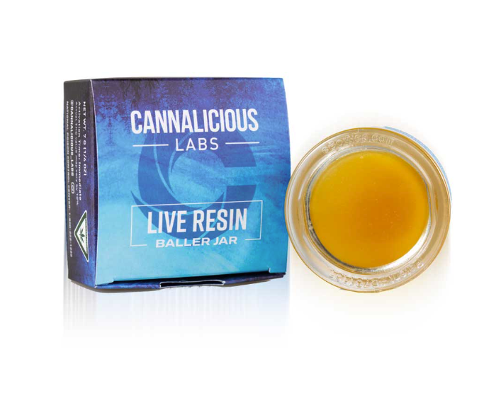 Photograph of product: Cannalicious Live Resin - Lemon Tree Baller Jar