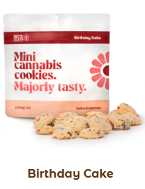 Photograph of product: Birthday Cake Cookies (Oui'd) | Hippie Bliss | 200mg (20x10)