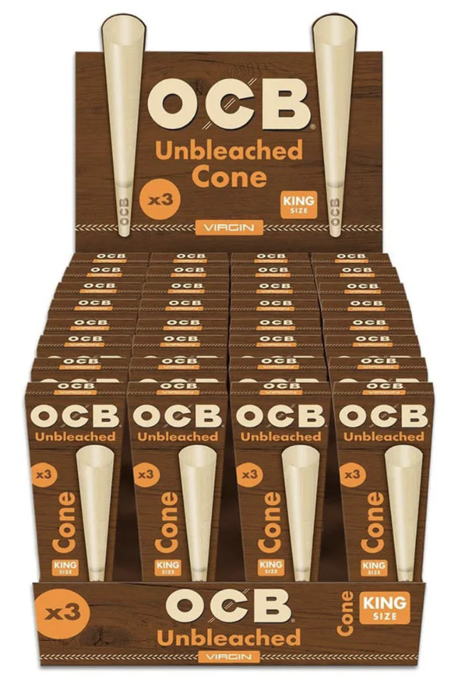 Photograph of product: OCB Unbleached King Cones 3 Pack