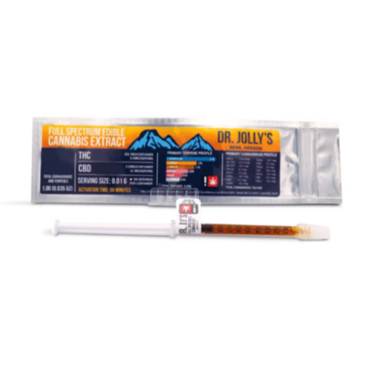 Photograph of product: Dr. Jolly's FECO Full Spectrum 10:10:10:1 CBD/CBG/CBN/TH-oui