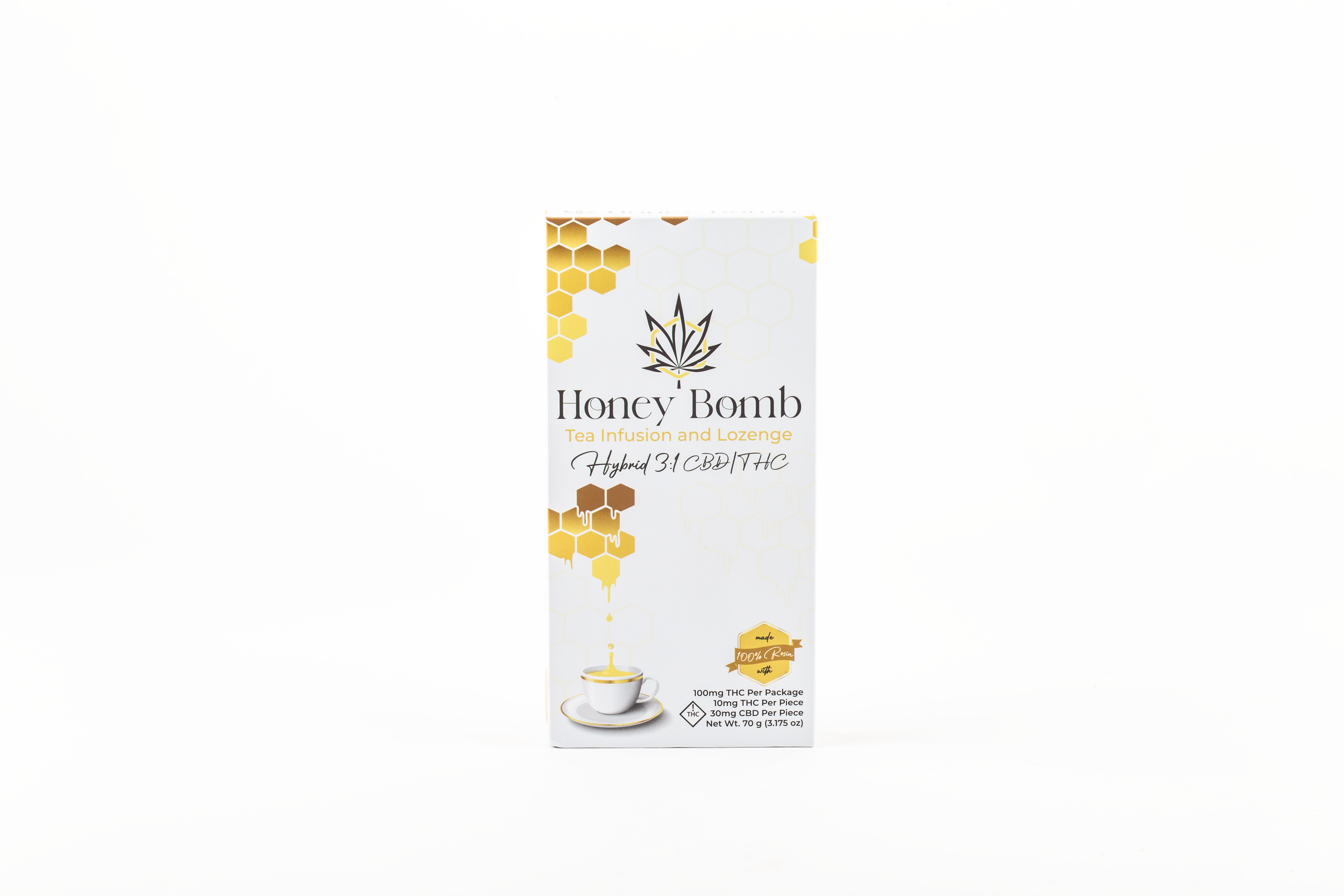Photograph of product: HONEY BOMB HYBRID 3:1 100MG/10PK