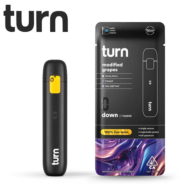 Photograph of product: Turn - Modified Grapes - Live Resin All In One Vape - 1g - LR AOI