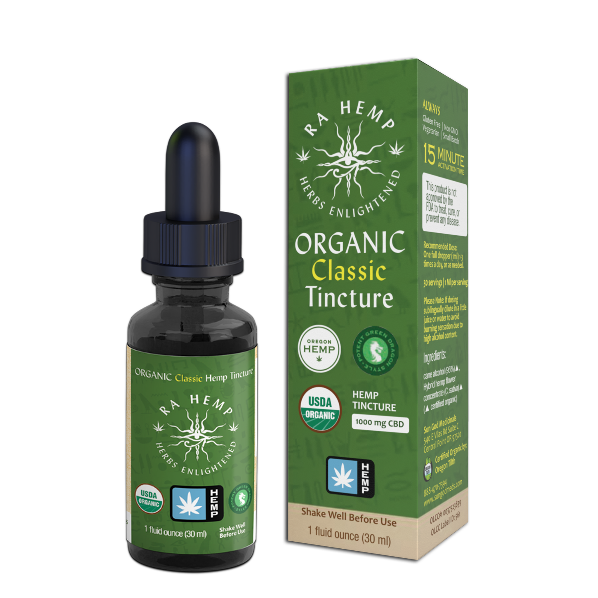 Photograph of product: Ra Hemp Classic Green Dragon Tincture