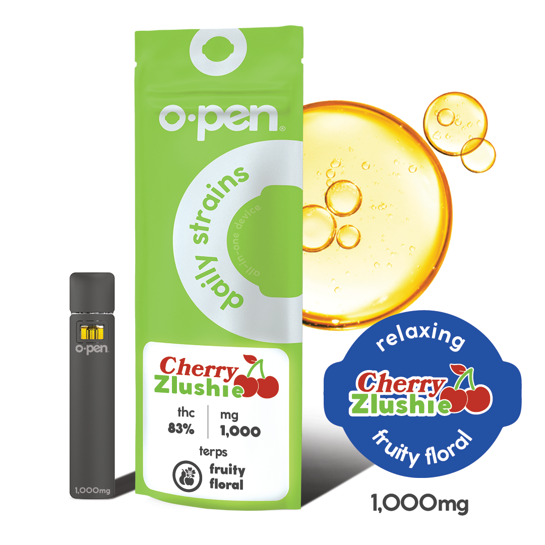 Photograph of product: CHERRY ZLUSHIE - RELAXING - DISPOSABLE CART - 1G - 1 G