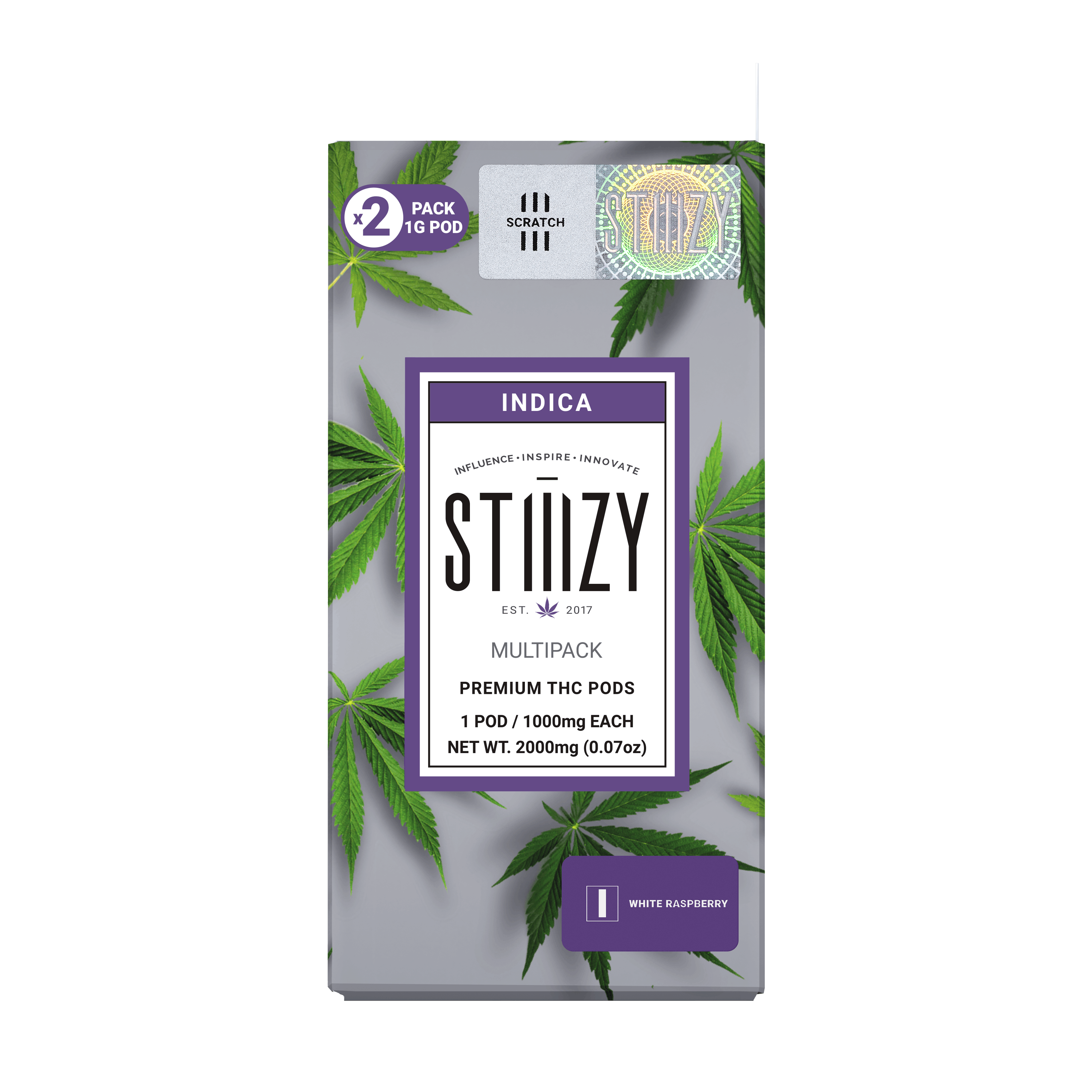 Photograph of product: 2000mg White Raspberry Pods 2pk