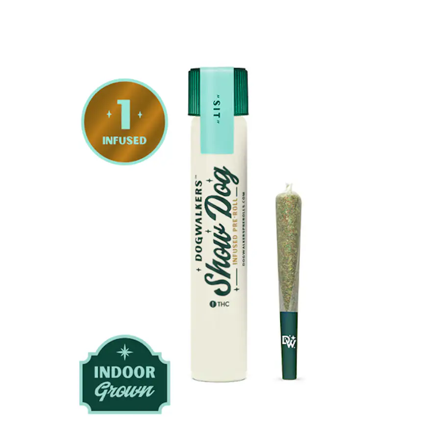 Photograph of product: 1g Cookie Face Show Dog Infused Pre-Roll