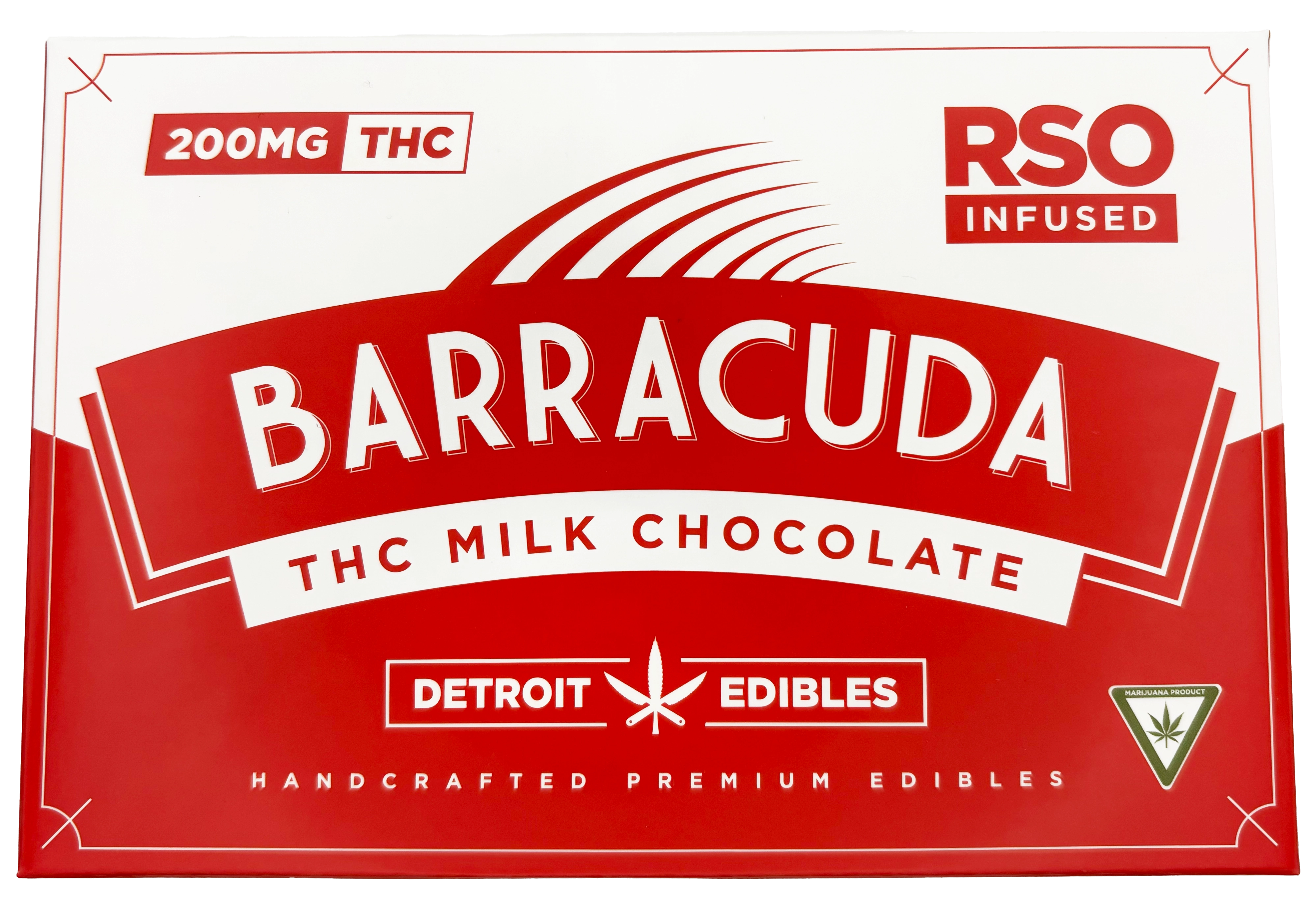 Photograph of product: Barracuda | Milk Chocolate Bar | RSO Chocolate Edible | 200mg TH-oui