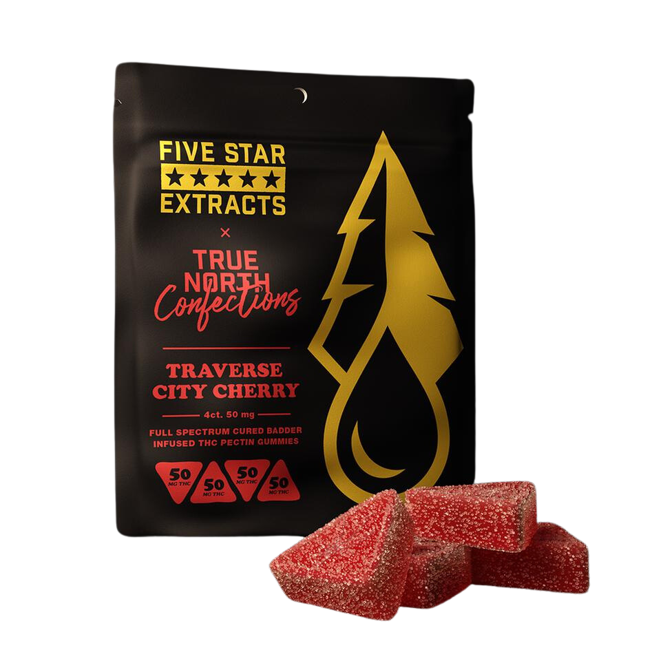 Photograph of product: Five Star Extracts | Traverse City Cherry Full Spectrum Gummies | 200mg