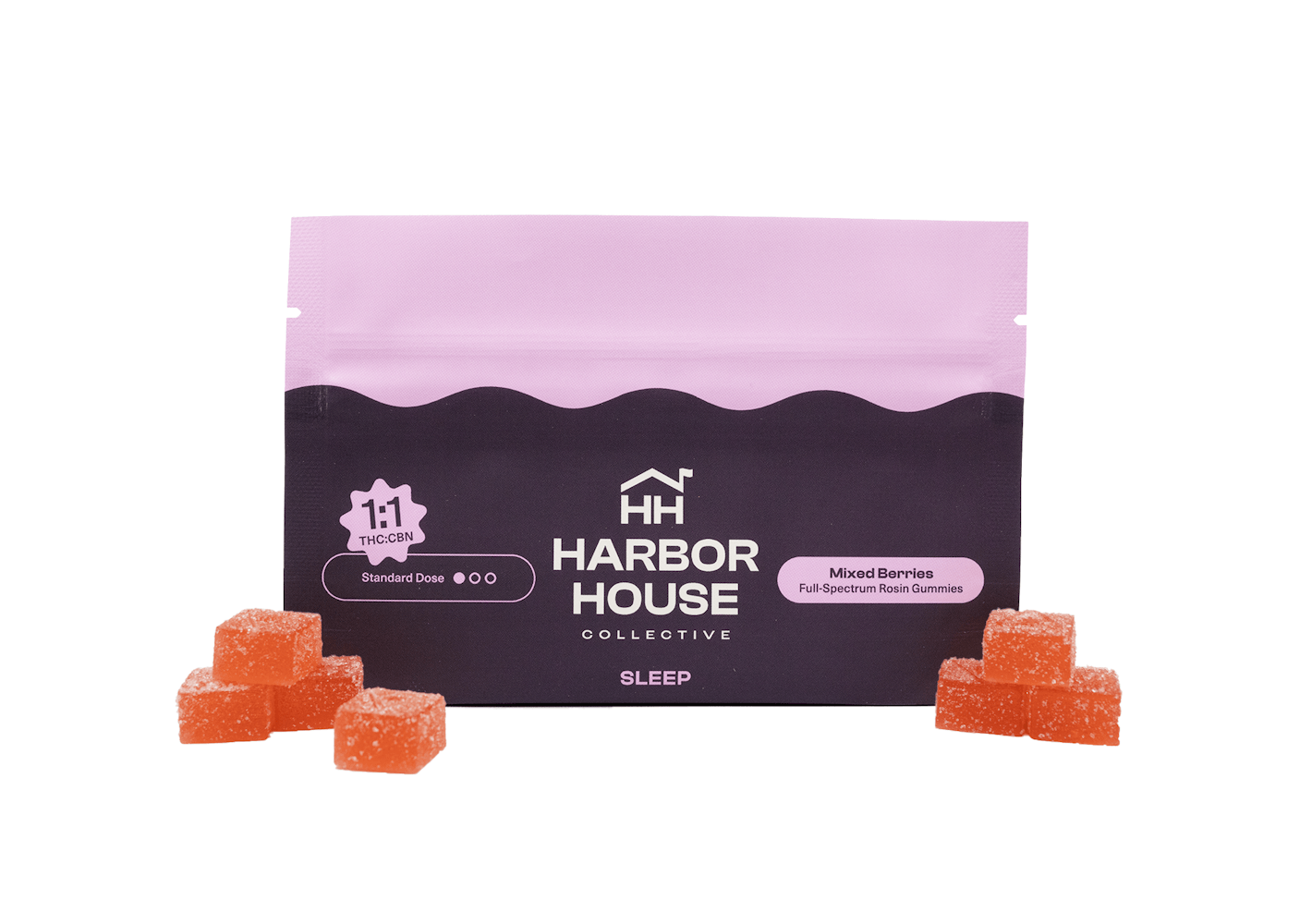 Photograph of product: Harbor House | Rosin Infused Ratio Gummy - Mixed Berries | 1:1 TH-oui:CBN 200mg