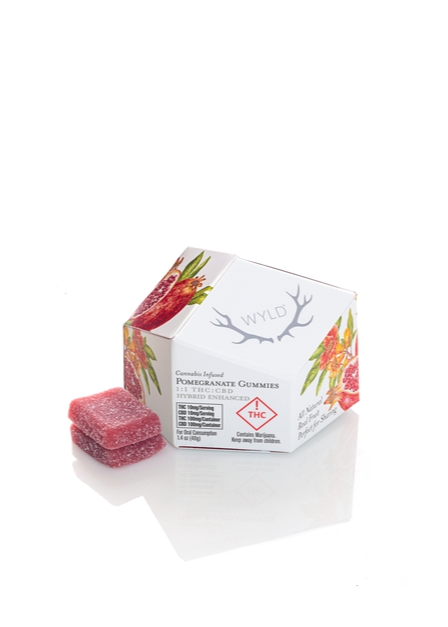 Photograph of product: Wyld - (H) Pomegranate (1:1 CBD) Gummies