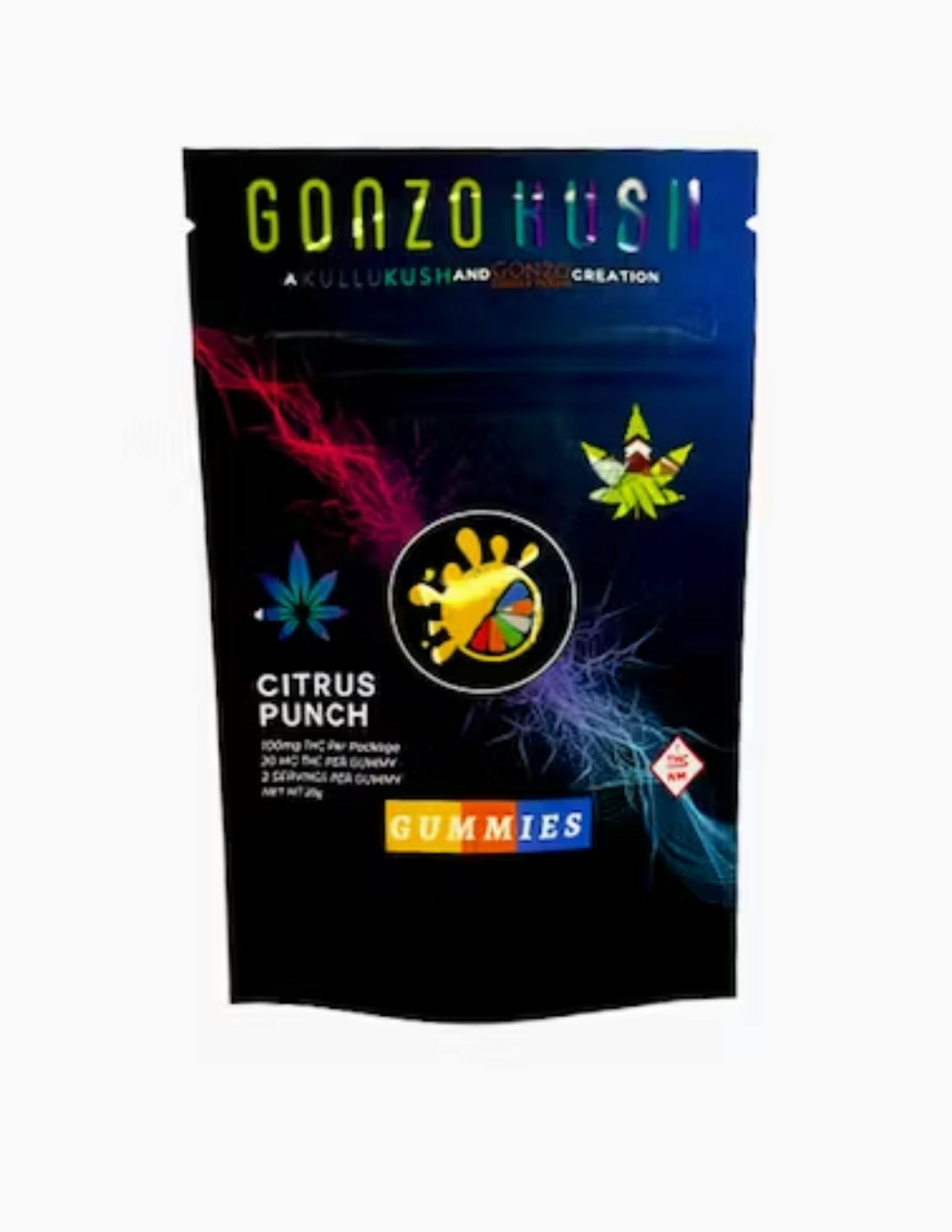 Photograph of product: Gonzo Kush | Citrus Punch | 100mg