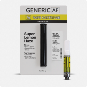 Photograph of Product: Generic AF - Super Lemon Haze - Vape Cartridge