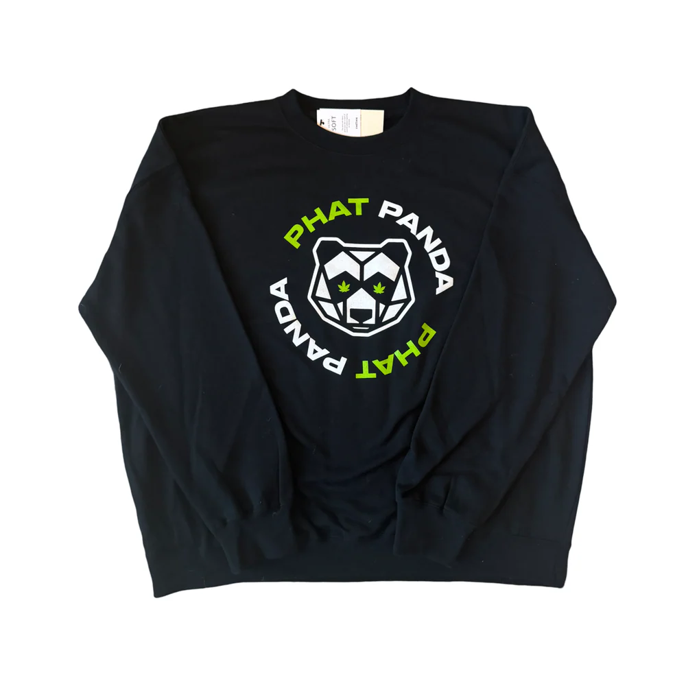 Photograph of product: Classic Black Phat Panda Crew Neck Small