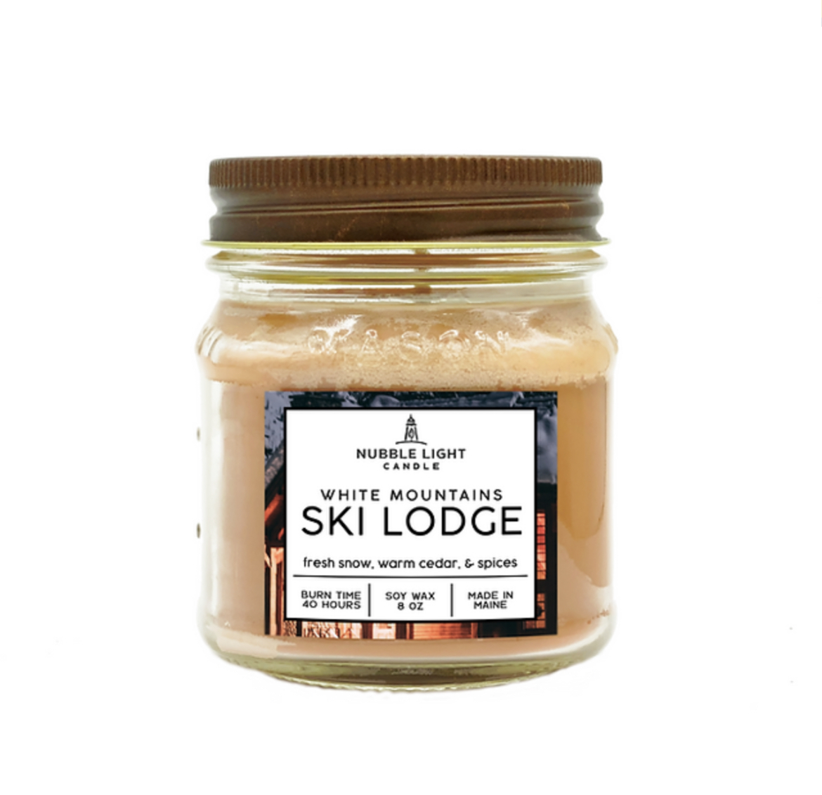 Photograph of product: Nubble Light Candle Co. Ski Lodge