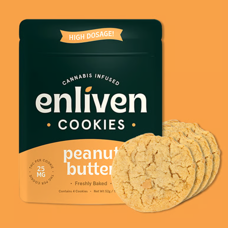 Photograph of product: Enliven | Peanut Butter Cookies - 4pk | Edible